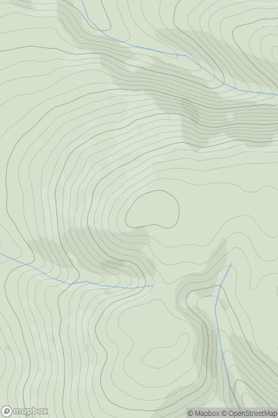 Thumbnail image for Moelfre [Aberystwyth to Welshpool] showing contour plot for surrounding peak